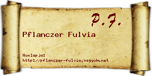 Pflanczer Fulvia névjegykártya
