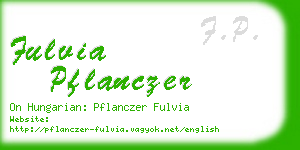fulvia pflanczer business card